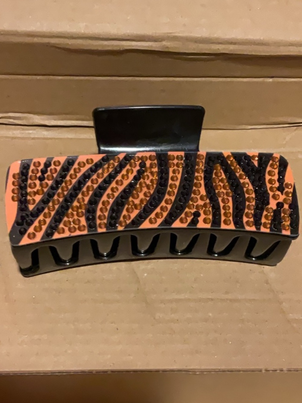 Diamond Art Leopard & Zebra Print Hair Claw Clip - Sealed - Picture 2 of 5